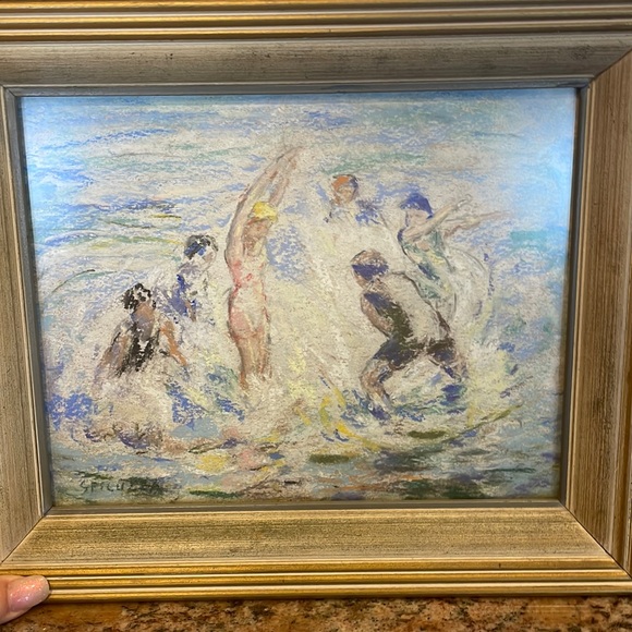 Francesco Spicuzza Impressionist watercolor The Bathers 1920-1931 - Picture 1 of 4